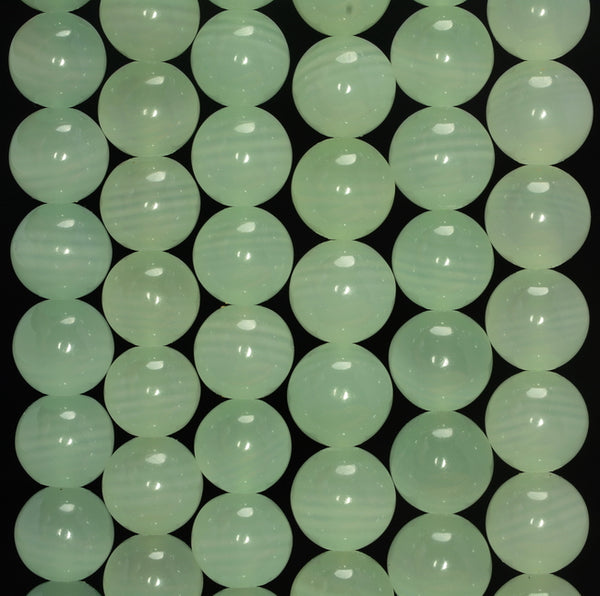 9MM Rare Green Genuine Cat Eye Calcite Gemstone Round Loose Beads 7 inch Half Strand (80006599-497)