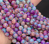 4MM Galaxy Purple Pink Sea Sediment Imperial Jasper Gemstone Round Loose Beads 15 inch Full Strand (80006722-488)