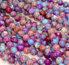 4MM Galaxy Purple Pink Sea Sediment Imperial Jasper Gemstone Round Loose Beads 15 inch Full Strand (80006722-488)