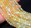 6MM Yellow Frosted Matte Mystic Aura Quartz Gemstone Round Loose Beads 15 inch Full Strand (80006732-498)