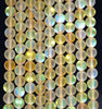 8MM Yellow Frosted Matte Mystic Aura Quartz Gemstone Round Loose Beads 15 inch Full Strand (80006738-498)