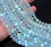 6MM Light Blue Frosted Matte Mystic Aura Quartz Gemstone Round Loose Beads 15 inch Full Strand (80006734-498)