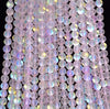 6MM Lavender Purple Frosted Matte Mystic Aura Quartz Gemstone Round Loose Beads 15 inch Full Strand (80006735-498)