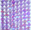 8MM Lavender Purple Frosted Matte Mystic Aura Quartz Gemstone Round Loose Beads 15 inch Full Strand (80006739-498)