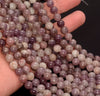 8MM Purple Frosted Matte Lepidolite Gemstone Round Loose Beads 15.5 inch Full Strand (80006742-498)