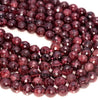 8MM Garnet Gemstone Faceted Round Loose Beads 15.5 inch Full Strand (80006757-A207)