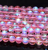 8MM Pink Mystic Aura Quartz Gemstone Round Loose Beads 7 inch Half Strand (80006771 H-A208)