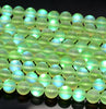 8MM Green Frosted Matte Mystic Aura Quartz Gemstone Round Loose Beads 15 inch Full Strand (80006777-A209)