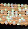 8MM Champagne Frosted Matte Mystic Aura Quartz Gemstone Round Loose Beads 15 inch Full Strand (80006783-A209)