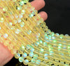 8MM Yellow Frosted Matte Mystic Aura Quartz Gemstone Round Loose Beads 7 inch Half Strand (80006786 H-A209)