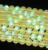 8MM Yellow Frosted Matte Mystic Aura Quartz Gemstone Round Loose Beads 15 inch Full Strand (80006786-A209)