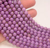 4-5MM Genuine Phosphosiderite Gemstone Grade AA Purple Round Loose Beads 15 inch Full Strand (80009629-A176)