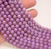 5-6MM Genuine Phosphosiderite Gemstone Grade AA Purple Round Loose Beads 15.5 inch Full Strand (80009635-A176)