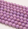 5-6MM Genuine Phosphosiderite Gemstone Grade A Purple Round Loose Beads 15.5 inch Full Strand (80009636-A176)