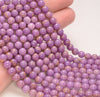 5-6MM Genuine Phosphosiderite Gemstone Grade A Purple Round Loose Beads 15.5 inch Full Strand (80009637-A176)