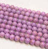 5-6MM Genuine Phosphosiderite Gemstone Grade AB Purple Round Loose Beads 15.5 inch Full Strand (80009638-A176)