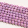 6-7MM Genuine Phosphosiderite Gemstone Grade AB Purple Round Loose Beads 15.5 inch Full Strand (80009646-A176)