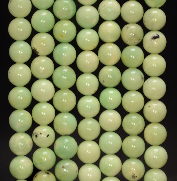 8MM Light Green Chrysotine Turquoise Gemstone Grade AA Round Loose Beads 15.5 inch Full Strand (80009654-A191)