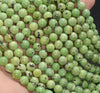 8MM Green Black Chrysotine Turquoise Gemstone Grade A Round Loose Beads 7.5 inch Half Strand (80009657 H-A191)