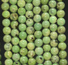 8MM Green Black Chrysotine Turquoise Gemstone Grade A Round Loose Beads 7.5 inch Half Strand (80009657 H-A191)