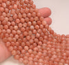 8MM Orange Jade Gemstone Round Loose Beads 7.5 inch Half Strand (80009660 H-A180)