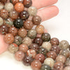 14MM Multi Color Lace Phantom Quartz Gemstone Grade AA Round Loose Beads 7.5 inch Half Strand (80009676-A177)