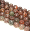 8-9MM Dark Brown Phantom Quartz Gemstone Grade A Round Loose Beads 7.5 inch Half Strand (80009686-A178)