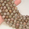 9-10MM Grey Lace Phantom Quartz Gemstone Grade AA Round Loose Beads 7.5 inch Half Strand (80009689-A178)