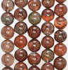 11-12MM Dark Brown Phantom Quartz Gemstone Grade A Round Loose Beads 7.5 inch Half Strand (80009702-A178)