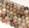 13-14MM Multi Color Lace Phantom Quartz Gemstone Grade A Round Loose Beads 7.5 inch Half Strand (80009709-A178)