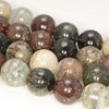 14MM Multi Color Lace Phantom Quartz Gemstone Grade A Round Loose Beads 7.5 inch Half Strand (80009710-A178)