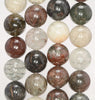 14MM Multi Color Lace Phantom Quartz Gemstone Grade A Round Loose Beads 7.5 inch Half Strand (80009710-A178)