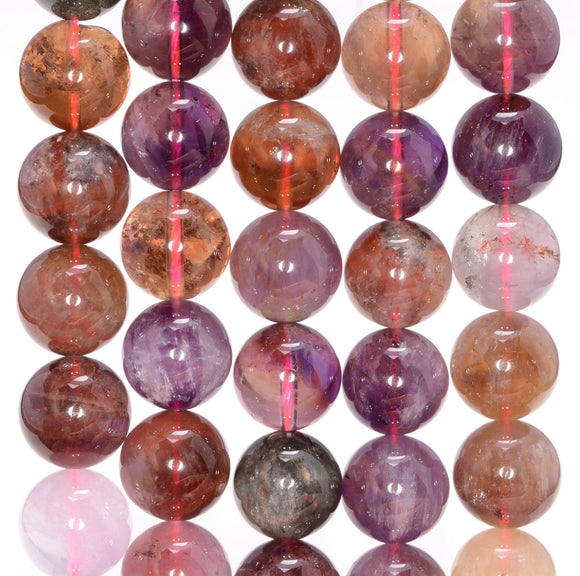 11-12MM Rare Cacoxenite Auralite 23 Gemstone Grade AA Round Loose Beads 7 inch Half Strand (80009733-A180)