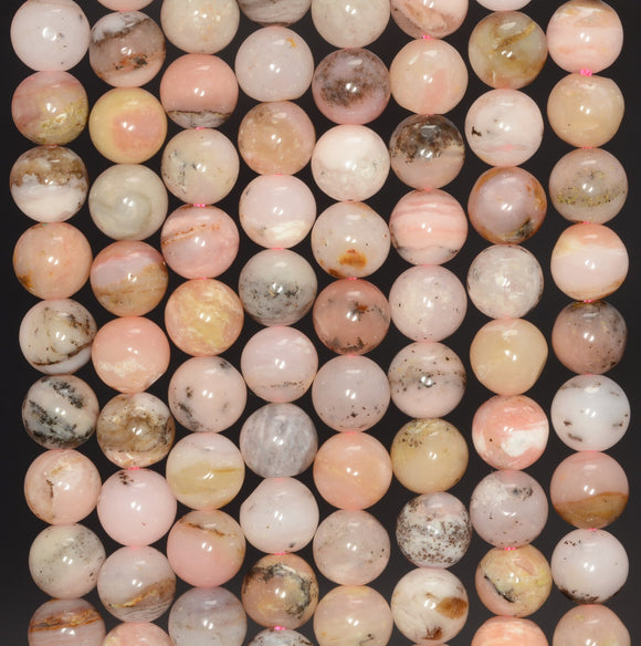 8MM Pink Opal Gemstone Round Loose Beads 7.5 inch Half Strand (80009850 H-A182)