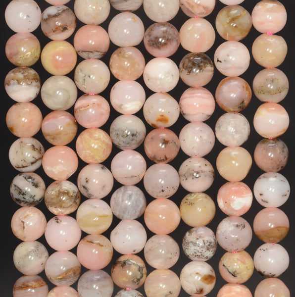 6MM Pink Opal Gemstone Round Loose Beads 15 inch Full Strand (80009851-A182)