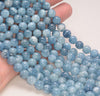 6MM Deep Blue Aquamarine Gemstone Grade AAA Round Loose Beads 15.5 inch Full Strand (80009855-A182)