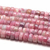 8x4MM Rubellite Tourmaline Gemstone Rondelle Heishi Loose Beads 15 inch Full Strand (80009860-A183)