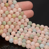 8MM Genuine Morganite Gemstone Grade AAA Round Loose Beads 7.5 inch Half Strand (80009867 H-A183)