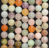 8MM Genuine Multi Stone Gemstone Round Loose Beads 7.5 inch Half Strand (80009876 H-A185)