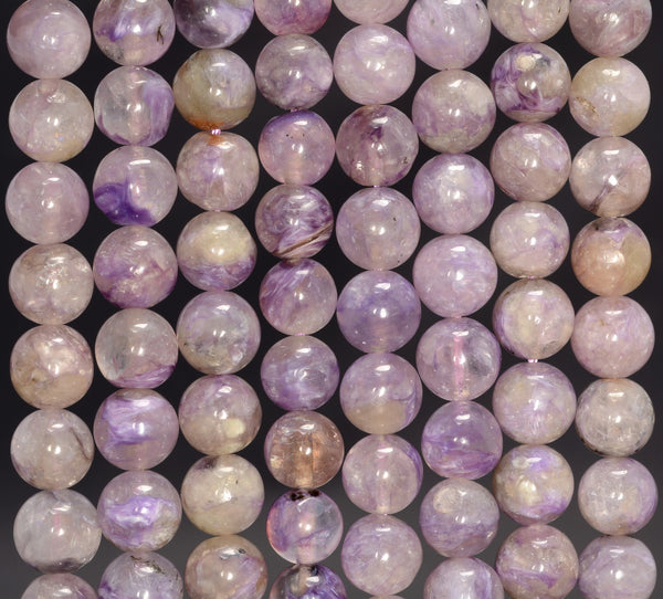 9MM Genuine Charoite Gemstone Grade AA Round Loose Beads 7.5 inch Half Strand (80009879-A186)