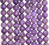 10MM Treated Charoite Gemstone Grade AAA Round Loose Beads 7.5 inch Half Strand (80009893-A187)