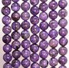 8MM Treated Charoite Gemstone Grade AAA Round Loose Beads 15.5 inch Full Strand (80009896-A187)