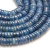 6x2-7x3MM Kyanite Gemstone Rondelle Heishi Loose Beads 7.5 inch Half Strand (80009928-A190)