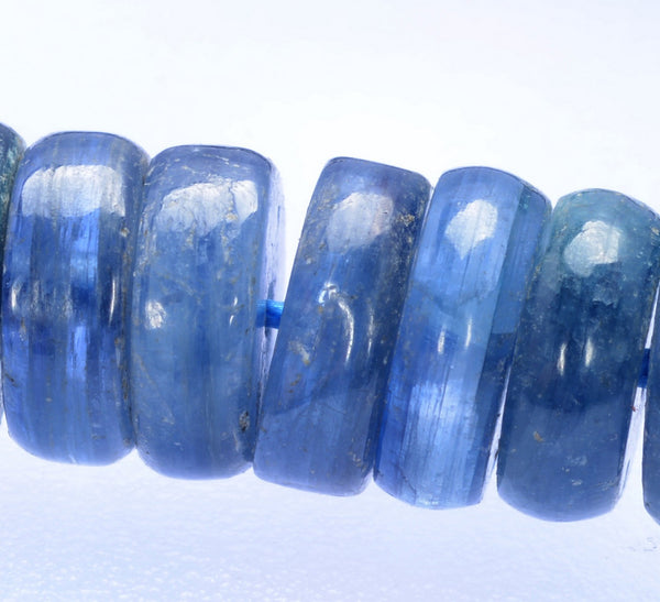 6x2-7x3MM Kyanite Gemstone Rondelle Heishi Loose Beads 7.5 inch Half Strand (80009928-A190)