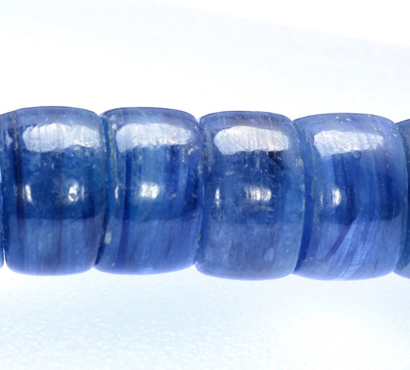 6x3-7x4MM Kyanite Gemstone Rondelle Heishi Loose Beads 7.5 inch Half Strand (80009930-A190)