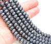 9x6MM Matte Terahertz Gemstone Micro Faceted Rondelle Loose Beads 7.5 inch Half Strand (80009940-A203)