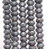 9x6MM Matte Terahertz Gemstone Micro Faceted Rondelle Loose Beads 7.5 inch Half Strand (80009940-A203)