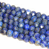 9x7MM Lapis Lazuli Gemstone Grade A Micro Faceted Rondelle Loose Beads 7.5 inch Half Strand (80009942-A203)