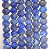 9x7MM Lapis Lazuli Gemstone Grade A Micro Faceted Rondelle Loose Beads 7.5 inch Half Strand (80009942-A203)