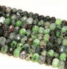 8x6MM Ruby Zoisite Gemstone Grade AB Micro Faceted Rondelle Loose Beads 15.5 inch Full Strand (80009943-A203)